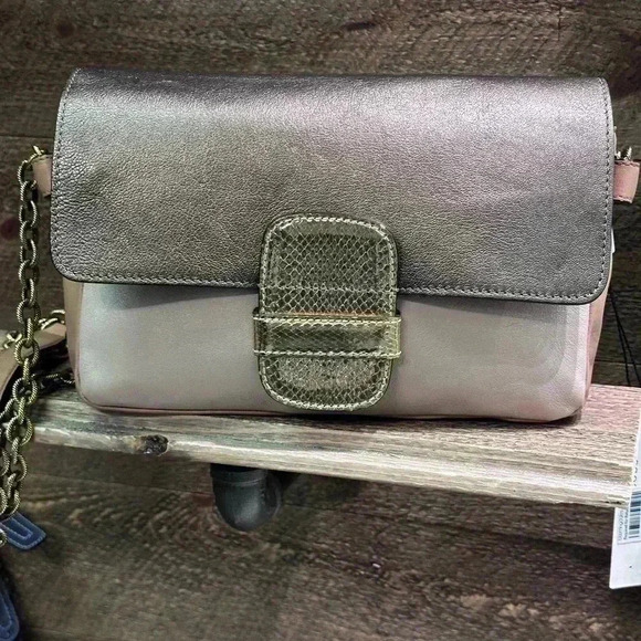 MARC JACOBS Multicolor Leather and Watersnake Leather Flap Shoulder Bag